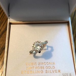 Primrose brand cubic ring, sterling NWT Size 8